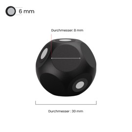 Revopoint 6 Stück 3D magnetische Kugelmarker Set für 3D Scanning, 3D Scanning Marker für 3D Scanner, 3D Tracking Punkte zur Verhinderung von Tracking Verlust und Verbesserung der Genauigkeit