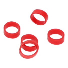 ONLYKXY 250 Pieces Red Silicone Cable Ties Data Lines Silicone Cord Ties Reusable Rubber Rings Power Cable Tie Straps Elasticity Coil Ring Rubber Bands