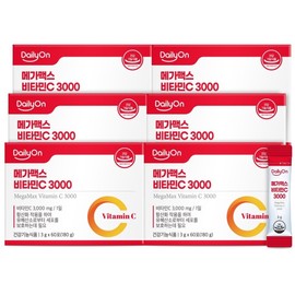 Daily On Megamax Vitamin C 3000 60 sachets x 6 (12 months) / 데일리온 메가맥스 비타민C 3000 60포x6개(12개월)