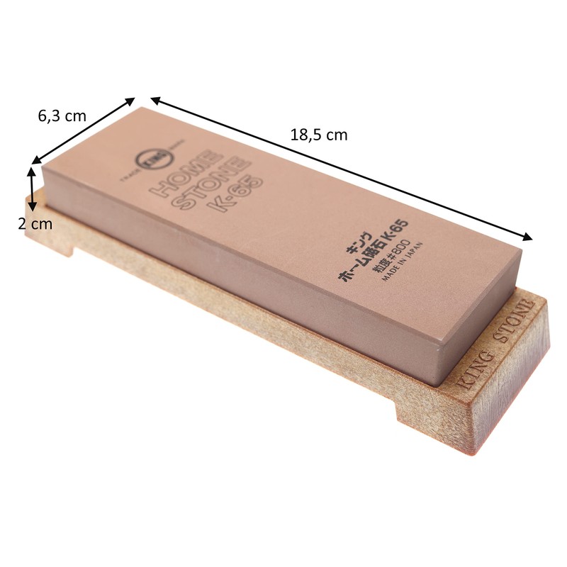 King Japanese Whetsone Whetsone #800 Grit Whetstone with Non-Slip Base