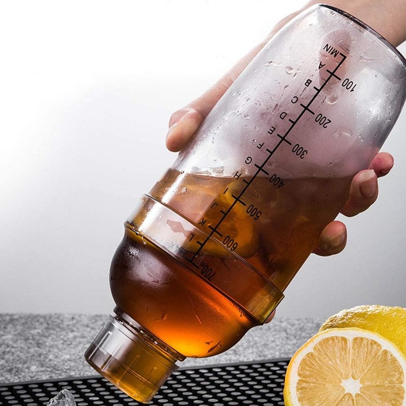 Plastic Shaker, PC Cocktail Shaker with Milk Teapot Juices, Wine