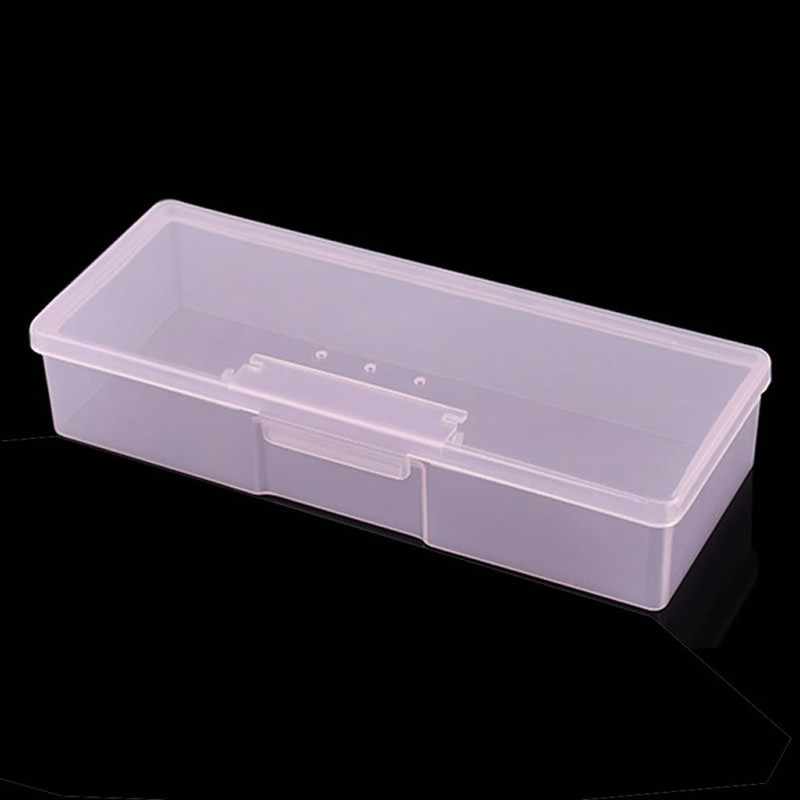 S-TROUBLE New Transparent Empty Nail Storage Box Manicure Tools Organizer