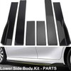 KEEPDSGN 78.7'' Side Skirts Splitter Lip Glossy Black For 2017-2021