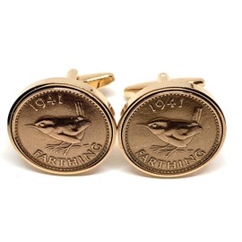 Premium 1941 Farthing cufflinks for a 83rd Birthday cufflinks