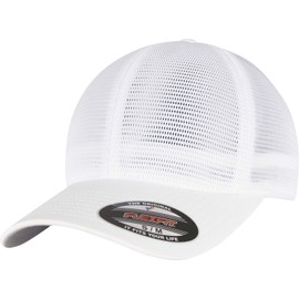 Flexfit Unisex 360 OMNIMESH Cap Baseballkappe, White, L/XL