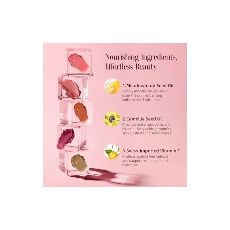 Multi-Use Makeup Cream Blush Stick, Unidollss 3-in-1 Buildable Contour Bronzer