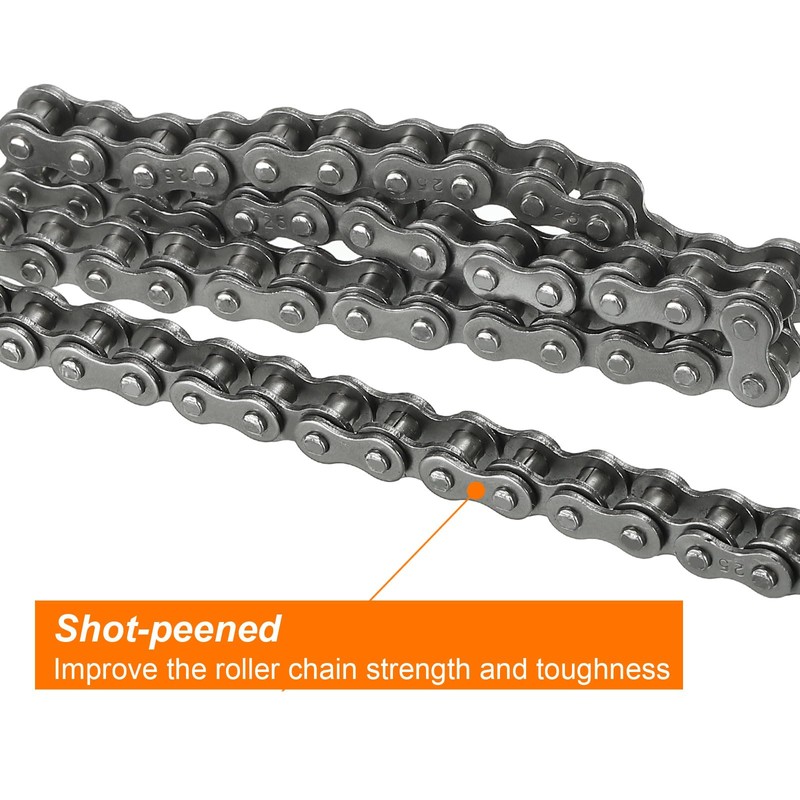 QUARKZMAN #25/04C-1 Roller Chain 10 Feet 1/4 Inch Pitch Carbon