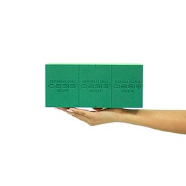 Espuma Floral Oasis Deluxe Powerlife - Caja con 48 ladrillos de espuma de la mejor calidad, especial para tallos gruesos