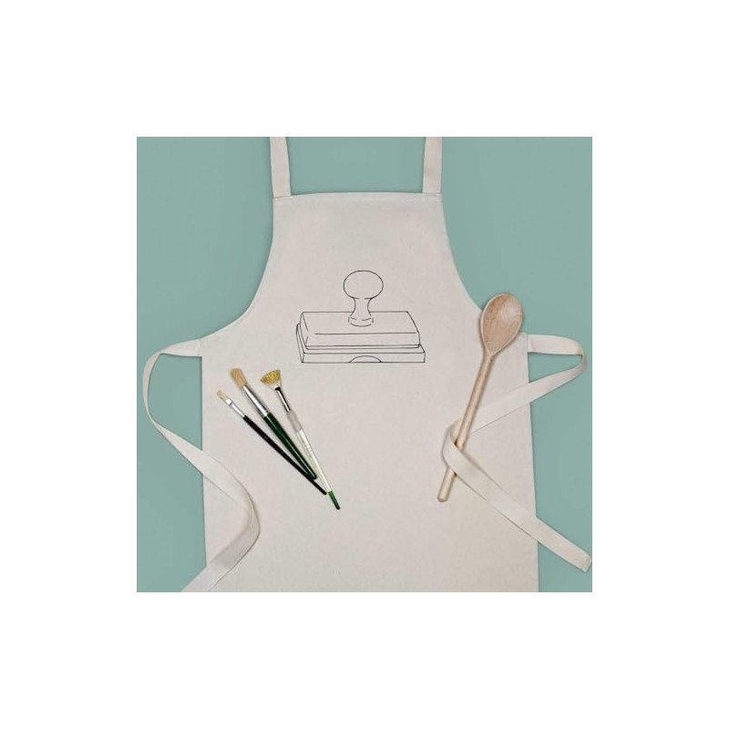 Azeeda 'Stamp on Ink Pad' Kid’s Cooking Apron (AP00068265)