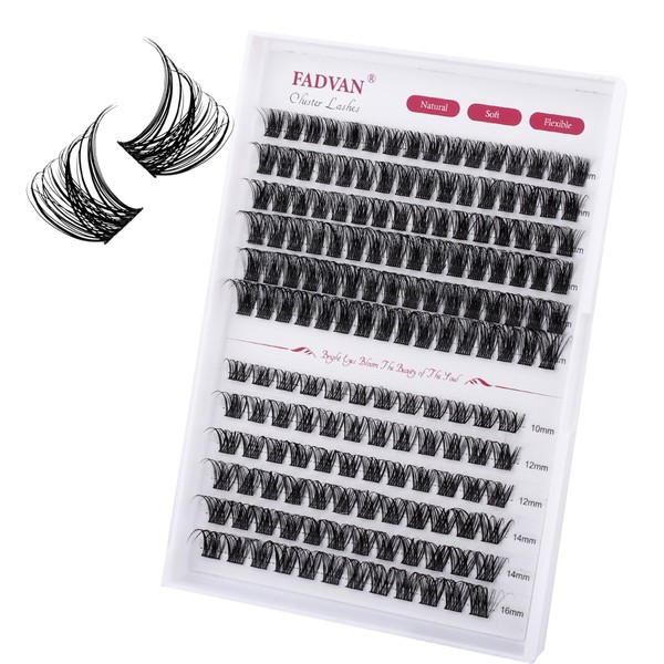 FADVAN Volume Cluster Eyelashes Individual False Eyelashes 0.07mm D Curl