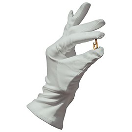 BUZZUFY Heli Presentation Gloves Microfibre Silver Grey Large 1 Pair for Watches Silver Grey L, silver grey