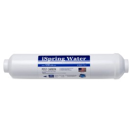 iSpring FT15US Premium Inline Activated Post Carbon Replacement Water Filter Cartridge with Quick Connect for Under Sink Reverse Osmosis RO System, Made in USA, 1 Count (Pack of 1)