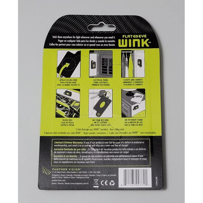 Flat Eye Wink Stick Anywhere Mini Flashlights Waterproof Shockproof New