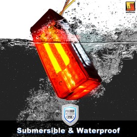 Wellmax LED trailer lights, Led boat trailer lights submersible, 12V utility marine trailer light waterproof and DOT approved