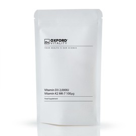 Vitamin D3 2,000iu Vitamin K2-MK7 | 100mcg | 500 Tablets | Bone & Blood | Oxford Vitality | UK Made