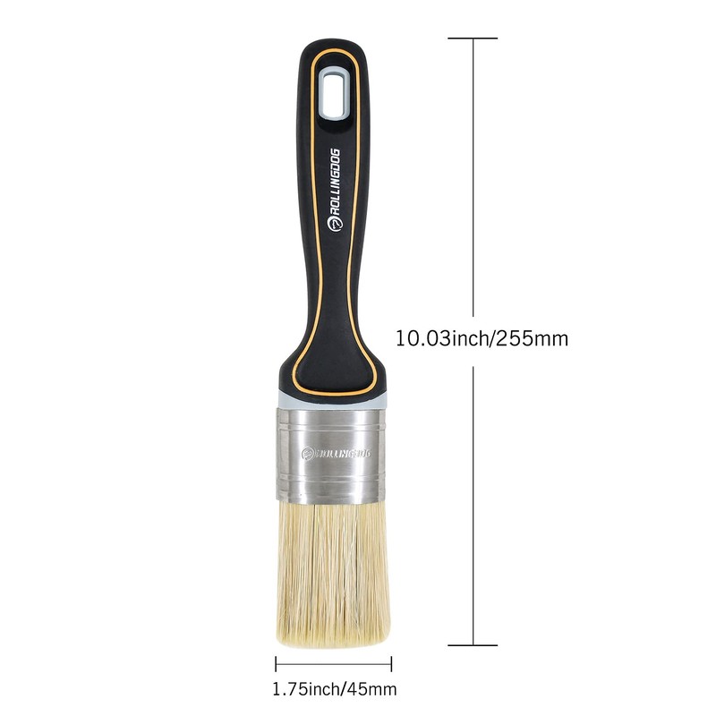 ROLLINGDOG Paint Brush 45mm Flagged Tips with Special Synthetic Filament