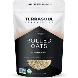 Terrasoul Superfoods Organic Rolled Oats, 2.5 lbs - Gluten-Free | Old-Fashioned | Whole Grain…
