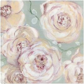 Fine Art Canvas Spring Blush Canvas Wall Decor Artwork by Artist Tava Studios for Living Room, Bedroom, Bathroom, Kitchen, Office, Bar, Dining & Guest Room - Ready to Hang - 22 in x 22 in