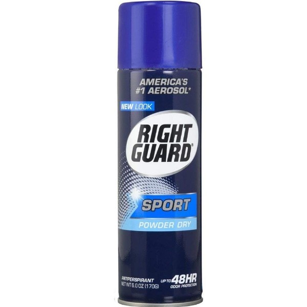 Right Guard Aerosol Sport Powder Dry Antiperspirant, 6 oz (Pack of 12)