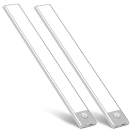 BLS LED Closet Lights, 52LED Motion Sensor Light Indoor, Under Cabinet Lights Rechargeable USB-C Under Cabinet Lighting, 1500mah Battery Operated Lights Wireless Magnetic Light for Kitchen Night Stair