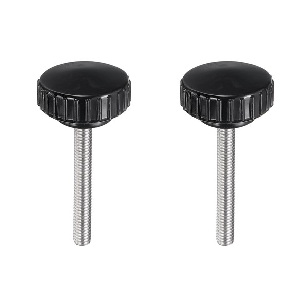 uxcell 2pcs Knurled Clamping Knobs M6 x 50mm Metric 304