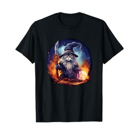 Magical Feline Sorcerer: Enchanting Wizard Cat T-Shirt