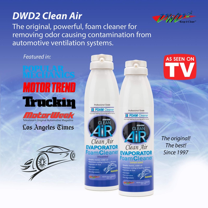 DWD2 Clean Air 2 Pack Bundle Automotive AC Coil Cleaner