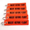 Rotary13B1 Insert Before Flight Keychain - Neon Orange/black 5PCS