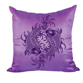 Stencils for Walls: Japanese Koi Mandala Stencil, 10 x 11.5 inch - Koi Mandala Carp Harmony Yin Yang