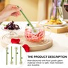 4 Pcs Borosilicate Color Transparent Glass Spoons,Cute Flower Long Handle