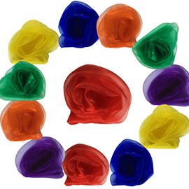 AIVIAI Dance Scarves Music Scarves for Children Movement and Juggling 12pcs