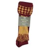 JACK PYKE Harlequin Shooting Socks with Garters Burgundy/Gold 8 to