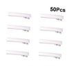 Healeved 50pcs Mini Silver Alligator Hair Clips with Teeth DIY