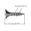 M4 Wood Screws Zinc Plated Long 0.5 inch (0.16" x
