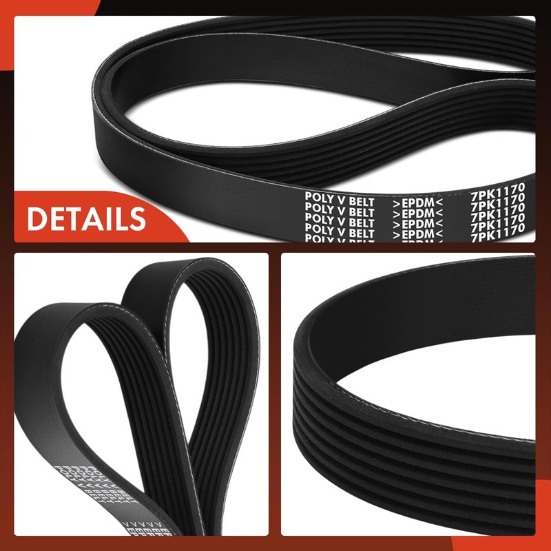 A-Premium Engine Serpentine Drive Belt Compatible with Isuzu FTR 2018-2021,