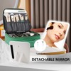 SLUMAZI Travel Makeup Bag with LED Mirror Travel Makeup Organizer
