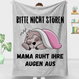 HYDDHQ Muttertagsgeschenke für Mama, Lustige Faultier Decke Geburtstagsgeschenk für Mama, Weihnachten Geburtstag Muttertag Witzige Geschenke für Mama, Faultier Kuscheldecke Mama Geschenk