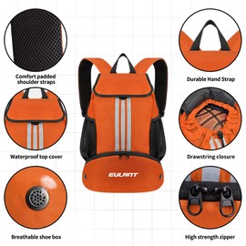 EULANT Football Backpacks with Shoe Compartment,Waterproof Sports Bags for Basketball Swimming Camping Training Beach,Multifunctional Backpack with Bottom Compartment