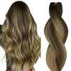 HOTBANANA Sew in Hair Extensions, 24inch 120g Chocolate Brown Mixed