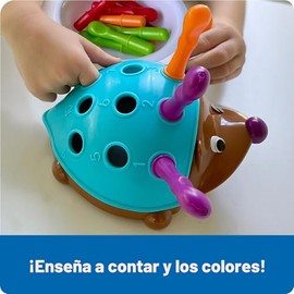 Learning Resources Spike The Fine Motor Hedgehog - Juguetes Montessori para niños pequeños, forma de apilamiento, regalos para niños y niñas, activida