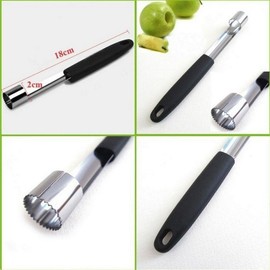 1Pc Black Stainless Steel Core Seed Remover Fruit Apple Pear Corer Easy Twist Kitchen Tool Fruit and Vegetable Corers