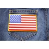 Ivamis American Flag Patch with Yellow Borders- 5x3 inch -