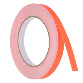 PATIKIL 0.5 Inch x 66 Feet Neon Gaffer Fabric Tape, 1 Roll Fluorescent Tape, UV Black Light Glow Tape for UV Party, Red