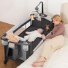 ELEMARA 4 in 1 Wide Baby Bassinet Bedside with Diaper