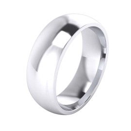 Unisex Sterling Silver 7mm Super Heavy Court Shape Polished Wedding Ring (Z)