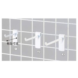 As One Resin Net Hook, White, L4.3 inches (11 cm) / 61-7213-50