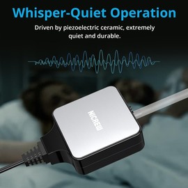 NICREW Nano Silent Max Aquarium Air Pump for 40-80 L, Oxygen Pump Super Quiet <35 dB with Control Valve, Energy Saving 1.5 W, 36 L/h, Aquarium Accessories