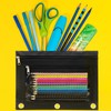Cinvo Modern 3 Ring Pencil Case Zipper Pencil Pouch Canvas