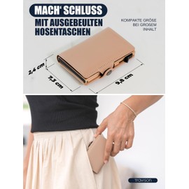 Travison® Smart Wallet with Coin Compartment and Note Compartment - Card Case with Coin Compartment and Quick Access - RFID Protection - Men's Wallet Small - Credit Card Holder - Wallet Mini, dark