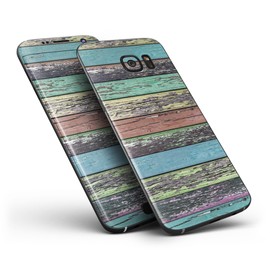 Design Skinz Design Skinz Chipped Pastel Paint on Wood Full-Body Wrap Decal Skin-Kit for The Galaxy S7